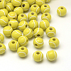 Tennis Opaque Acrylic Beads X-SACR-R886-04-1