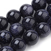 Synthetic Blue Goldstone Beads Strands X-G-S259-41-6mm-1