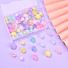 60G 4 Styles Frosted Transparent Acrylic Beads OACR-YW0002-66-5