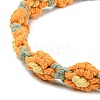 Daisy Hand Braided Cotton Rope Elastic Headband OHAR-PW0005-04A-2