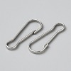 304 Stainless Steel Push Gate Snap Keychain Clasp Findings STAS-WH20010-005P-03-2
