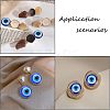 Resin Evil Eye Cabochons CRES-NB0001-15-7