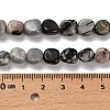 Natural Black Netstone Beads Strands G-P497-01E-73-5