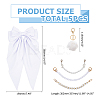 3Pcs 3 Styles Opaque Acrylic Chain & Glass Beaded & ABS Plastic Pearl Charm Purse Decorative Chains HJEW-HS00110-2