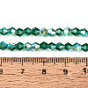 AB Color Plated Transparent Glass Beads Strands GLAA-G127-01-02H-2