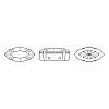 Preciosa&reg MAXIMA Crystal Sew-On Cups Y-PRC-SE10-00030-G-2