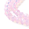 Baking Painted Transparent Glass Beads Strands DGLA-A034-J6MM-D09-3