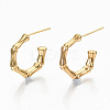 Brass Half Hoop Earrings KK-R117-025-NF-4