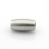 Tarnish Resistant 304 Stainless Steel Matte Surface Magnetic Clasps with Glue-in Ends STAS-O042-C-23-2
