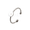 304 Stainless Steel Cuff Ring Components RJEW-H250-03D-P-1