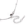 1MM 304 Stainless Steel Satellite Chain Necklaces NJEW-N058-07B-P-2