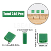 240Pcs 2-Hole Baking Paint Opaque Colours Glass Seed Beads SEED-SC0001-12F-2