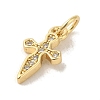 Brass Micro Pave Cubic Zirconia Charms KK-M283-20A-01-2