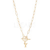 304 Stainless Steel Letter Pendant Necklaces NJEW-LP0001-52Y-G-1