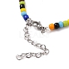 Opaque Glass Seed Beads Anklets AJEW-AN00325-3