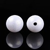 Rubberized Style Rainbow Opaque Acrylic Beads MACR-T010-14mm-08-01-2