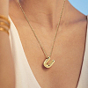 1pc Brass Chain with Alloy Letter Pendants Necklaces NJEW-LP0001-41U-G-4