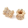 Brass Pave Clear Cubic Zirconia Beads LS-KK-N256-08G-F-2