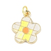 Brass Enamel Pendants KK-B114-15G-01-1