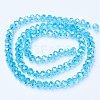 Electroplate Glass Beads Strands EGLA-A034-T8mm-B14-2