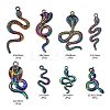 16Pcs 8 Style Rainbow Color Alloy Pendants FIND-LS0001-17MC-3