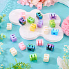 20Pcs UV Plating Opaque Acrylic European Beads OACR-TADJ0001-16E-4