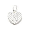 925 Sterling Silver Heart with Capital Letter Charms STER-S009-13N-S-1
