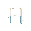 Bohemian Style Natural Apatite Beaded Tassel Dangle Earrings WG6B05D-03-1
