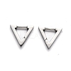 Tarnish Resistant 304 Stainless Steel Triangle Huggie Hoop Earrings STAS-H156-02C-P-2