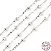 Anti-Tarnish Rhodium Plated 925 Sterling Silver Satellite Chains STER-F052-16P-3