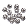 Antique Silver Tibetan Silver Fancy Bead Caps X-AA188-4