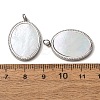 303 Stainless Steel & Natural Shell Pendants SH-CBA1E47-04P-3