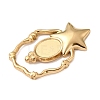 Star 304 Stainless Steel Pendant Cabochon Setting STAS-P454-09G-2