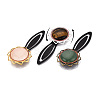 Alloy & Iron Bookmark Cabochon Settings PALLOY-N184-10G-6