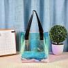 3Pcs 3 Style Rectangle Transparent Laser Plastic Hand Bags ABAG-SZC0007-09-5