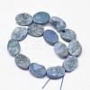 Oval Electroplated Natural Druzy Quartz Crystal Beads Strands G-A142-02B-2