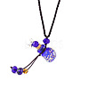 Lampwork Perfume Bottle Pendant Necklace with Glass Beads BOTT-PW0002-059B-06-1