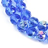 Transparent Electroplate Glass Beads Strands EGLA-N002-34C-C27-2