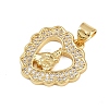 Brass Micro Pave Cubic Zirconia Pendants KK-P323-11A-G01-2