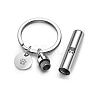 Non-Tarnish Column Openable Pet Memorial Urn Ashes Stainless Steel Pendant Keychain ANIM-PW0001-024-2