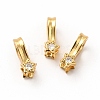 Real 18K Gold Plated Brass Clear Cubic Zirconia Pendants KK-K165-17-1