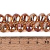 Electroplate Baking Paint Transparent Glass Beads Strands GL-N005-02A-C11-4