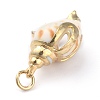 Natural Spiral Shell Pendants BSHE-B003-01G-3