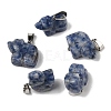 Natural Blue Spot Jasper Pendants G-B127-02P-06-2