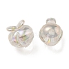 UV Plating Rainbow Iridescent Acrylic Beads OACR-F004-02G-2