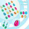 AHADERMAKER 30Pcs 5 Colors Spray Painted Natural Cowrie Shell Pendants SSHEL-GA0001-15-7