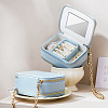 2-Layer Portable PU Leather Jewelry Set Shoulder Bag Boxes PW-WG82578-01-2