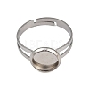 304 Stainless Steel Cuff Ring Components STAS-D372-06P-02-2