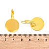 Golden Color Brass Leverback Earring Findings X-KK-C1244-16mm-G-RS-2