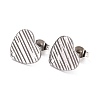 Non-Tarnish 304 Stainless Steel Stud Earring Findings STAS-I183-03B-P-2